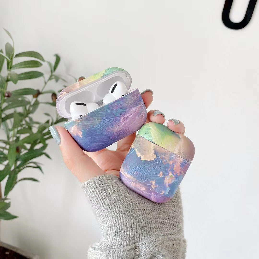 Compatible with Apple, Compatible with Apple , Ins Sky Cloud Airpods Pro Protective Sleeve Female Models Suitable For Apple Earphone Sets Airpods 2 Hard Shell