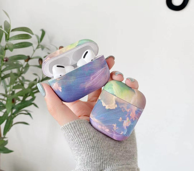 Compatible with Apple, Compatible with Apple , Ins Sky Cloud Airpods Pro Protective Sleeve Female Models Suitable For Apple Earphone Sets Airpods 2 Hard Shell