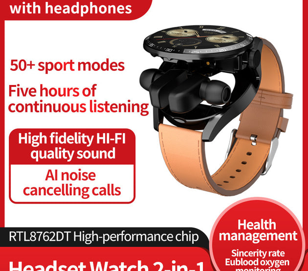 Bluetooth Headset 2-in-1 Smart Watch