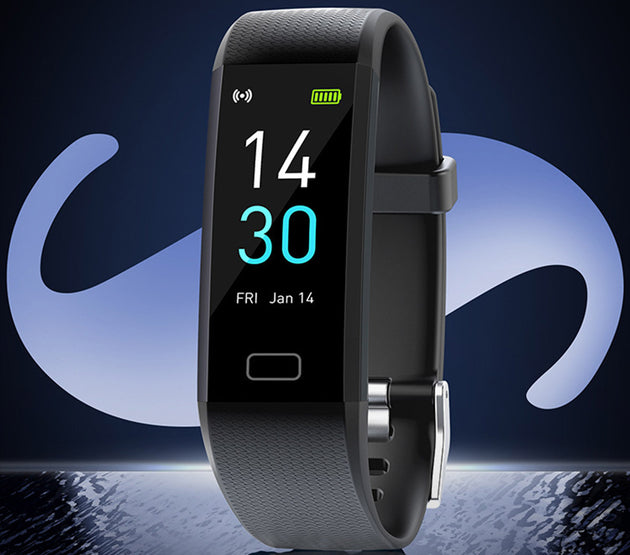 Blood Pressure Fitness Heart Rate Meter Step Temperature Smart Watch