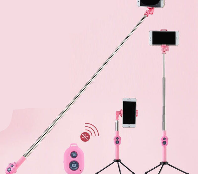 New Selfie Stick Tripod With Bluetooth-compatible Remote Control For SmartPhone Mobile Monopod Selfie Stick