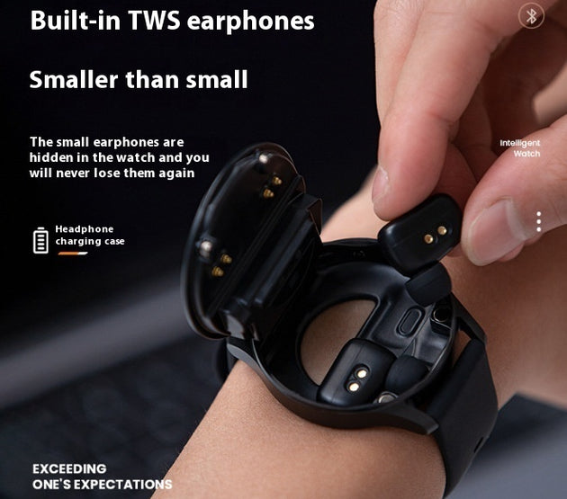 Smart Watch Bluetooth Calling 2-in-1 Headset Smart Athletic Bracelet
